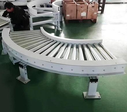 90度转弯不锈钢滚筒线